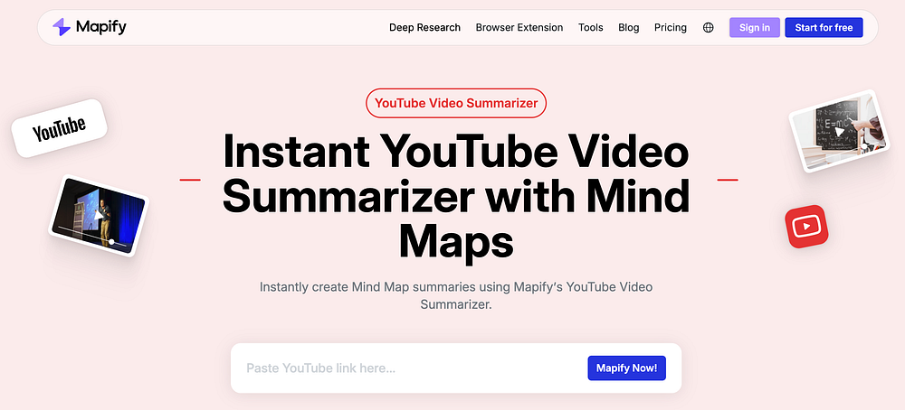 Mapify - YouTube To Mind Map
